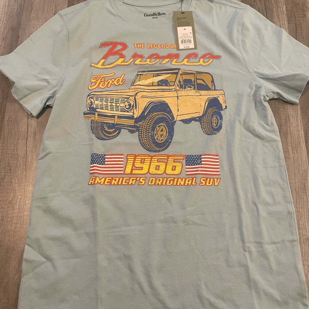 Goodfellow & Co Men's Light Blue Ford Bronco T-Shirt